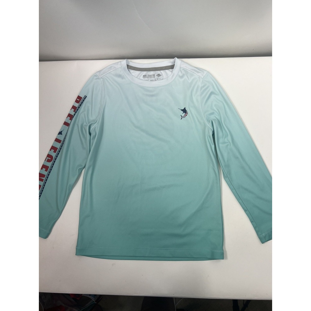 Reel Legends Reel-Tec Shirt Youth (4-5)‎ Green Long Sleeve Graphic Logo